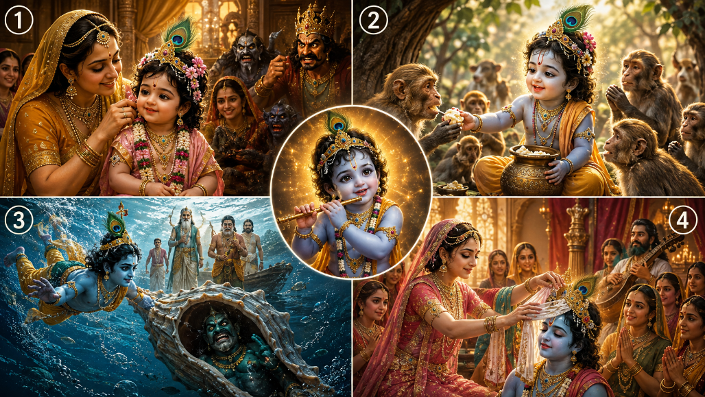 ભગવાન શ્રીકૃષ્ણના 4 અદ્ભુત રહસ્યો જે સાંભળીને જ રુંવાડા ઊભા થઈ જશે!