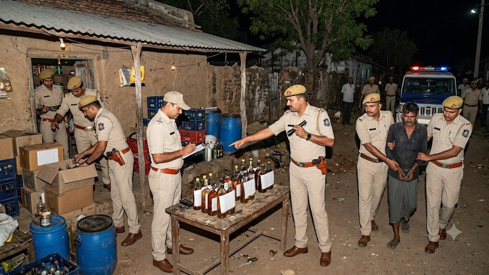જામનગર જિલ્લામાં દારૂના ચાર દરોડા : 4 શખ્સો ઝડપાયા, રૂ.31,550નો દારૂ કબજે