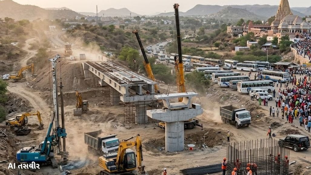 અંબાજી રેલવે સ્ટેશનનું 3 વર્ષમાં માત્ર 13% કામ