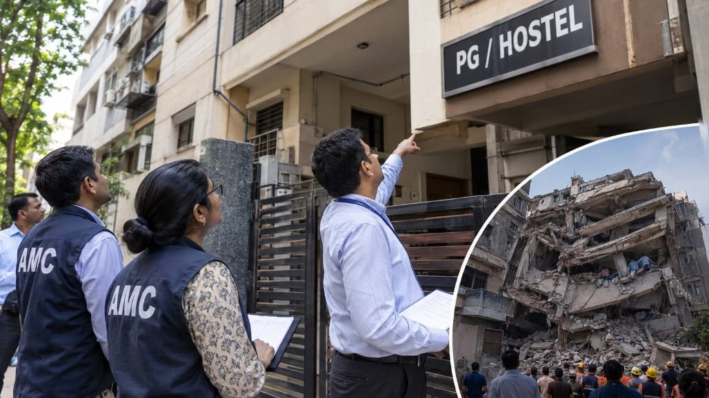 Ahmedabad Inspects 55 PGs, Hostels In One Day After Delhi Building Collapse