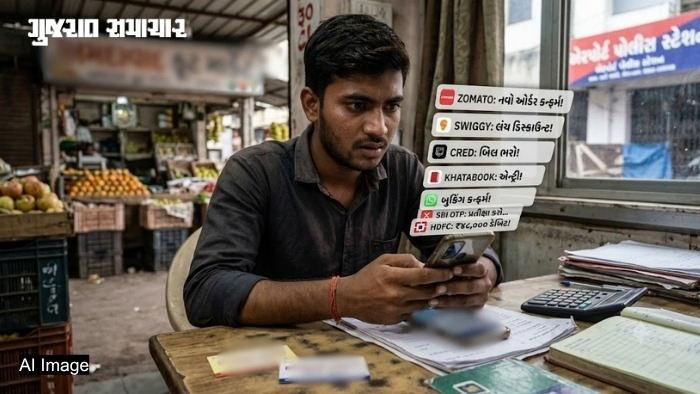 અમદાવાદ: હાંસોલના વેપારીનો મોબાઈલ હેક કરી ખાતામાંથી ₹1.64 લાખનો હાથફેરો, ઝોમેટો-ક્રેડના ફેક મેસેજ મોકલી છેતરપિંડી