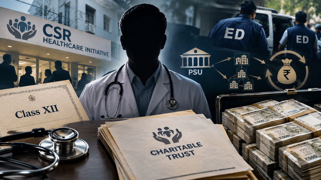 ED Unearths ₹200-Crore Bogus CSR Racket; 12th-Pass Accused Posed as 'Doctor' for Decades