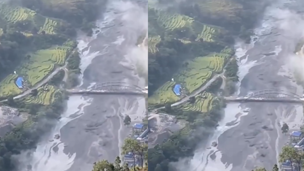Flash Flood in Nepal’s Budhi Gandaki River Sweeps Away Homes, Bridges and Hydel Project Camp