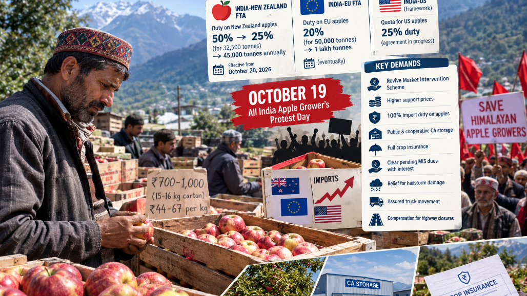 Apple Growers Demand Market Intervention As Prices Fall Ahead Of India-New Zealand FTA