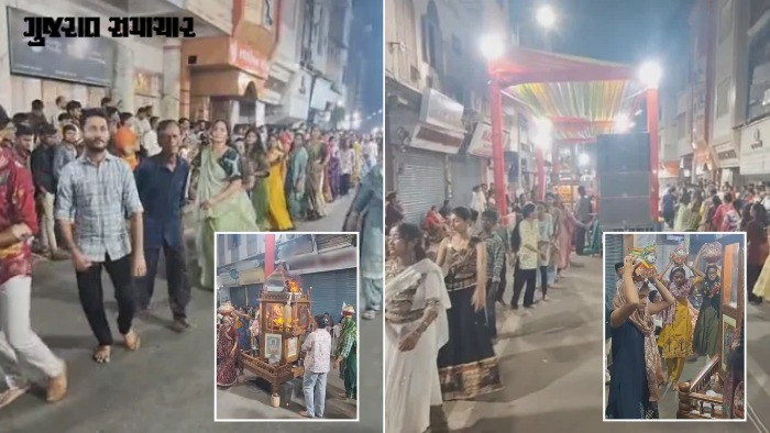 VIDEO: અમદાવાદની પોળોમાં પરંપરાગત નવરાત્રિની જમાવટ! કોઈ મોટી ઝાકઝમાળ વગર ખેલૈયાઓ રમી રહ્યા છે મન મૂકીને ગરબા!