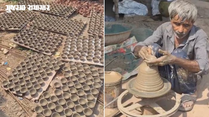 VIDEO| અમદાવાદ: ચાઇનીઝ લાઇટોને કારણે ઓક્સિજન પર 'કોડિયા'નો વ્યવસાય, કુંભારોને રોજી-રોટી આપતો ચાકડો થંભી ન જાય તે જોજો!