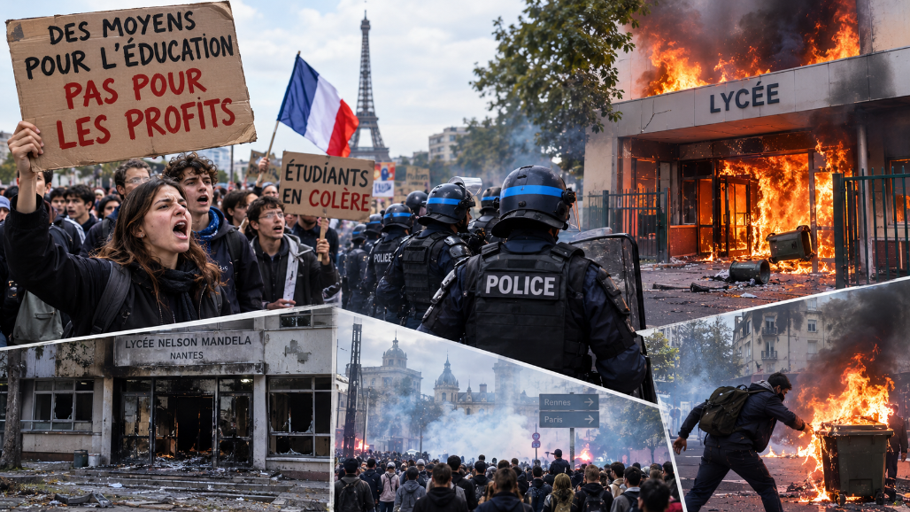 France Student Protests Escalate As Fires Hit Schools; Nearly 2,000 Arrested
