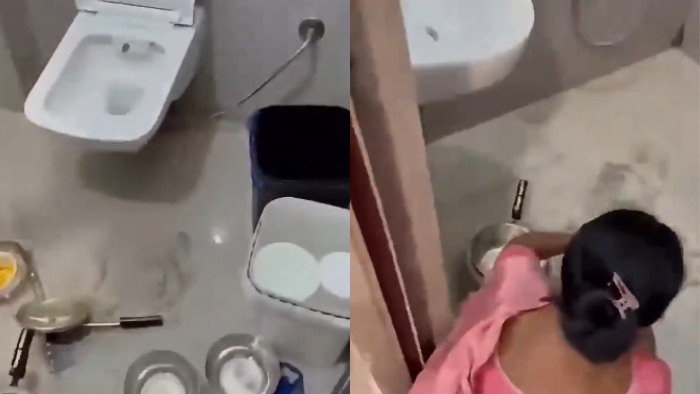 Viral Video: Utensils Washed on Bathroom Floor at Chattisgarh's Sweet Shop, Food Safety Team Issues Notice