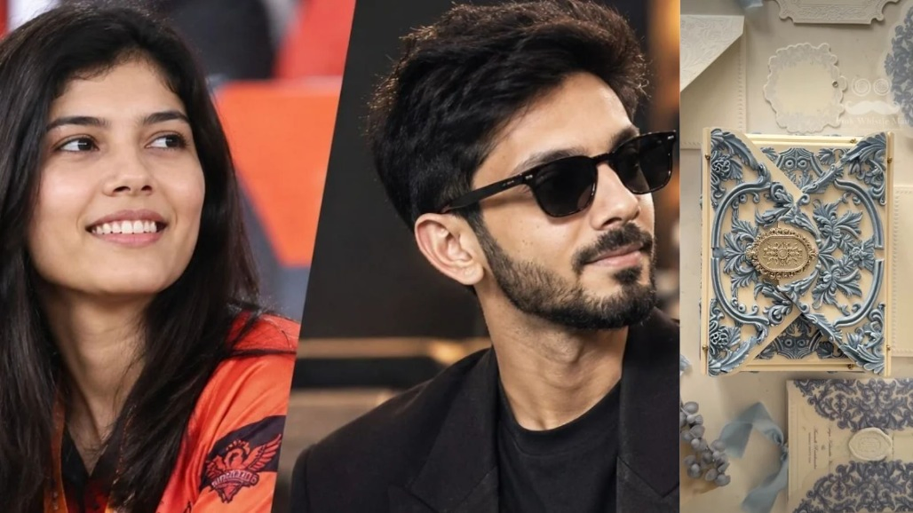Anirudh Ravichander-Kavya Maran’s Wedding Invite Is a Sculpted Keepsake in Powder Blue, Ivory and Silver