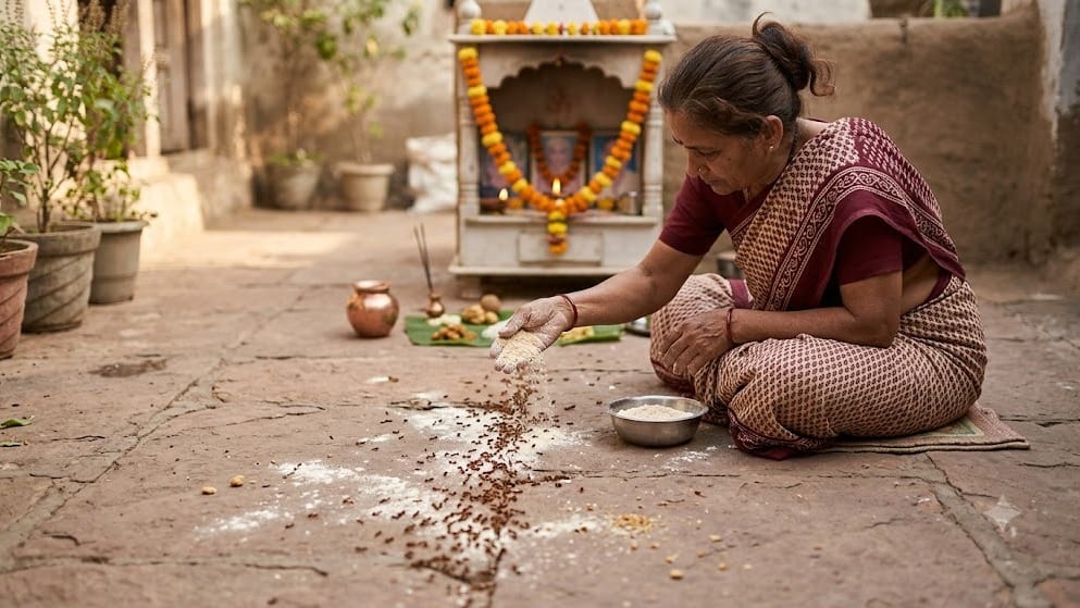 પિતૃ પક્ષમાં કીડીઓને લોટ શા માટે નાખવો?