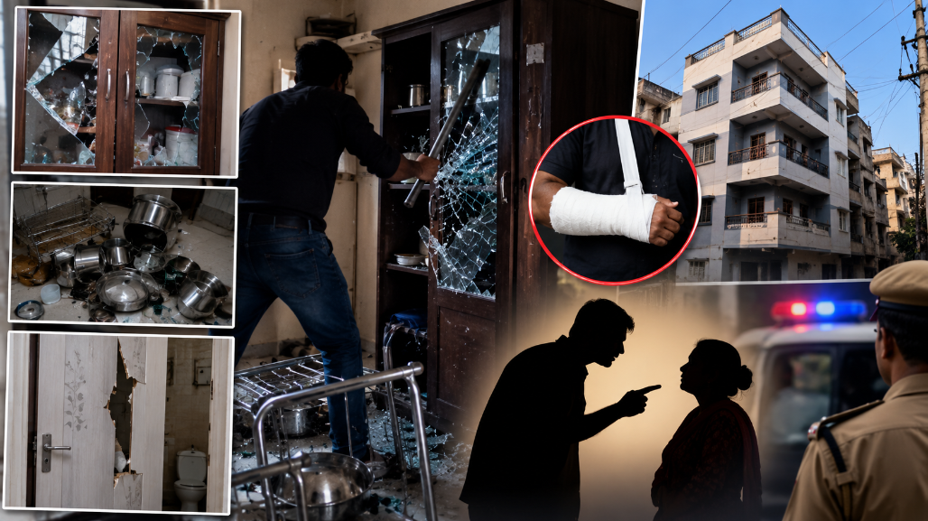 Revenge Attack in Ahmedabad’s Gomtipur: Man Allegedly Vandalises Nephew’s House Over Uncle’s Broken Arm