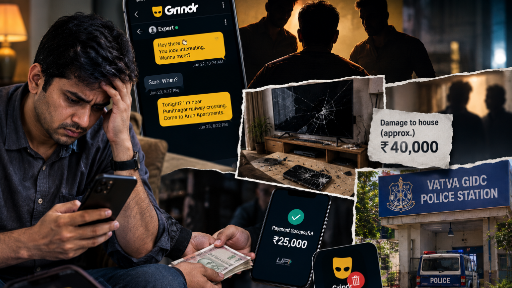 Ahmedabad Man Allegedly Extorted ₹25,000 After Grindr Meeting, Two Men Threatened Police Complaint