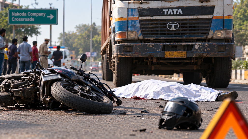 Ahmedabad: Truck Runs Over 33-Year-Old Labourer After Motorcycle Collision, Friend Injured