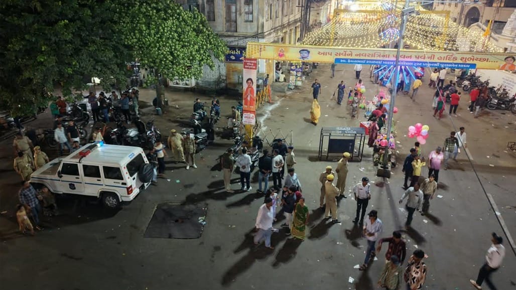 જામનગરમાં નવરાત્રિ દરમિયાન પોલીસનો આકાશી પહેરો