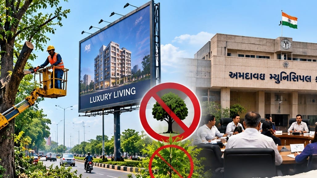 અમદાવાદમાં નવા હોર્ડિંગ પાસે મોટા વૃક્ષો વાવવા પર AMC દ્વારા પ્રતિબંધ મૂકાયો