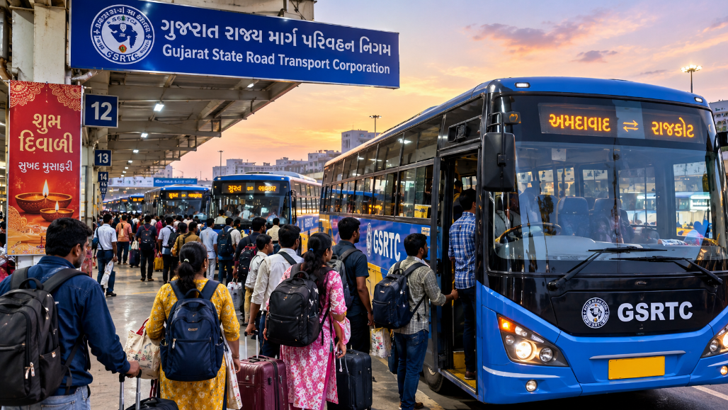 Diwali Rush: GSRTC Plans 9,630 Extra Trips Across Gujarat, 1.45 Lakh Seats Already Booked