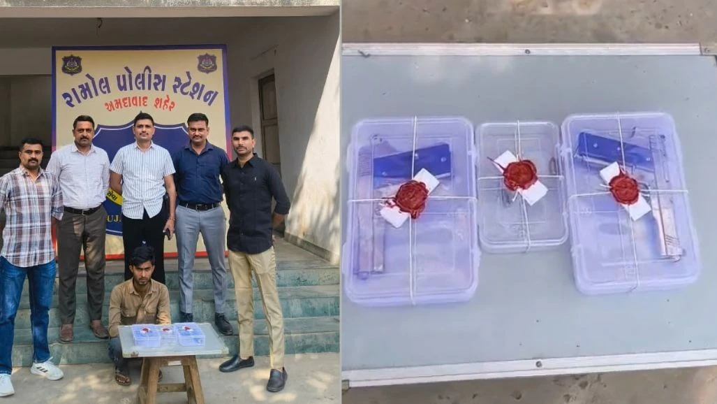 A ₹3,000 Deal to Deliver Guns: Maharashtra Man Held Near Ahmedabad’s CTM Toll Plaza