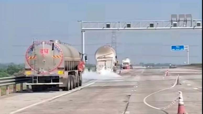 LPG Tanker Leak Forces Closure of Delhi-Mumbai Expressway Near Vadodara After Early Morning Crash