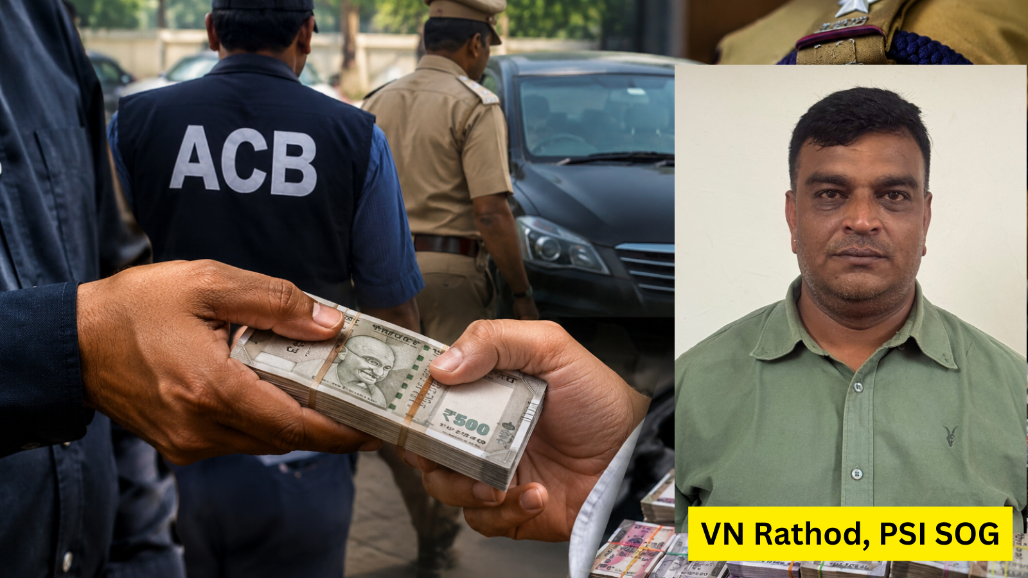 Anand SOG PSI Demands ₹2 Lakh Bribe: Anti-Corruption Bureau Lays Trap, Recovers ₹49 Lakh Cash From Car