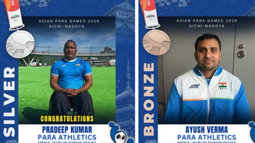 Asian Para Games 2026: Pradeep Bags Silver, Ayush Gets Bronze in Men's Javelin Throw F53/54