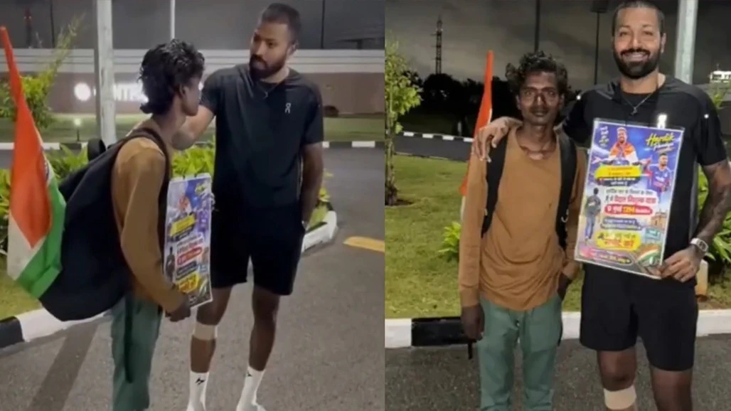Hardik Pandya Hugs Fan Who Walked 2,390 Km To Meet Him, Arranges Return Journey