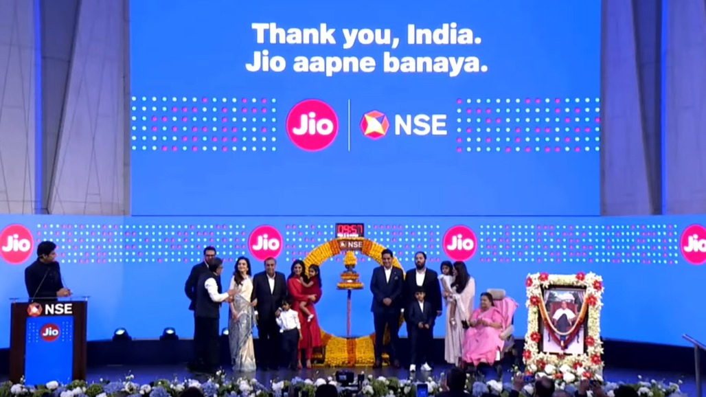 જિયોના IPO ની શેરબજારમાં ધમાકેદાર એન્ટ્રી, ઈશ્યૂ પ્રાઈઝ કરતાં 21%ના પ્રીમિયમ સાથે લિસ્ટિંગ