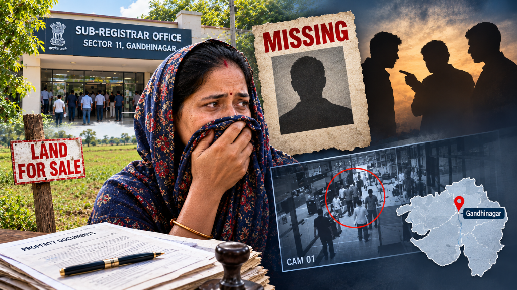 Farmer Allegedly Abducted From Gandhinagar Sub-Registrar’s Office; Wife Names Congress Leader