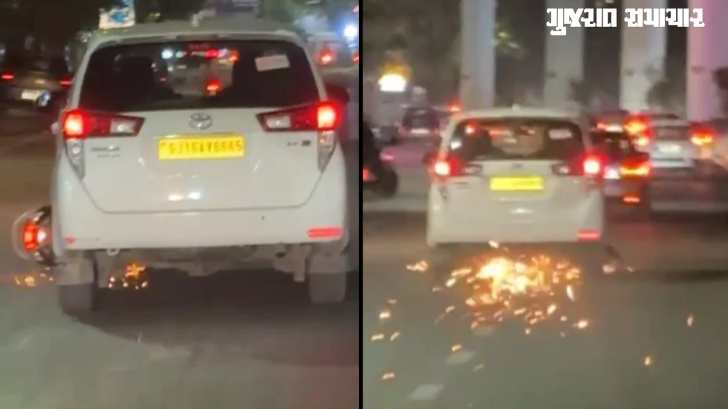 Drunk Innova Driver Drags Activa for 1 Km After Hitting Salesman Near Ahmedabad’s Himalaya Mall