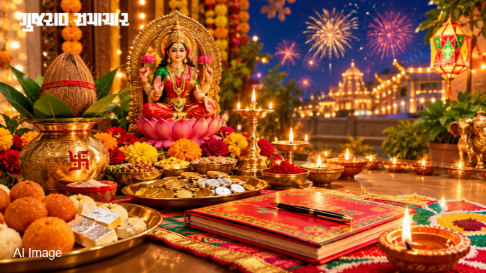દિવાળી-નૂતન વર્ષ 2026: ધનતેરસથી લાભ પાંચમ સુધીના શ્રેષ્ઠ મુહૂર્ત, જાણો ચોપડા અને લક્ષ્મી પૂજનનો ઉત્તમ સમય