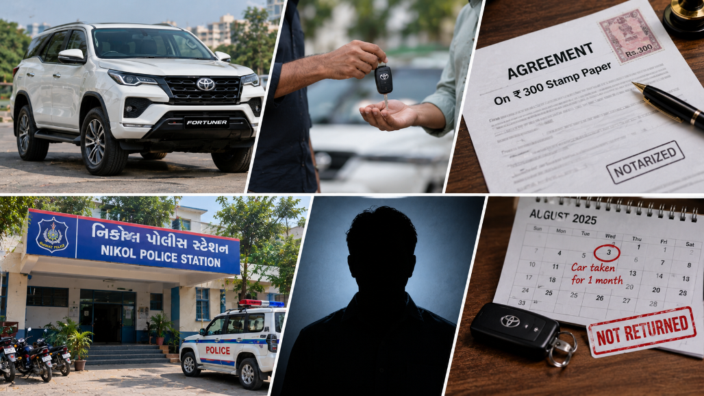 Ahmedabad Builder’s ₹37.98 Lakh Fortuner ‘Borrowed for a Month’ Never Returned; Friend Booked