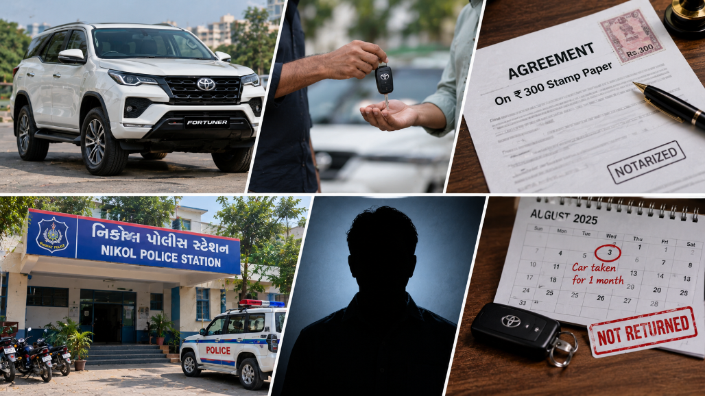 Ahmedabad Builder’s ₹37.98 Lakh Fortuner ‘Borrowed for a Month’ Never Returned; Friend Booked