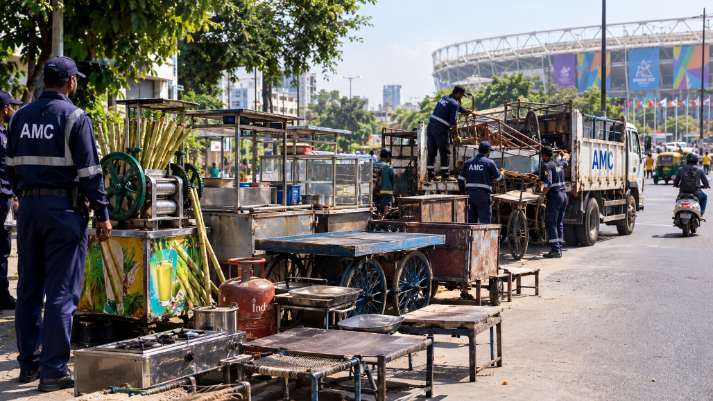 AMC Steeply Hikes Encroachment Release Charges in Ahmedabad Ahead of Commonwealth Games, Introduces Daily Storage Fees After 90 Days