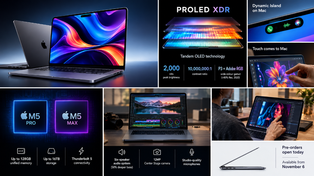 Apple Unveils All-New MacBook Pro with Tandem OLED PROLED XDR Display And A Touchscreen