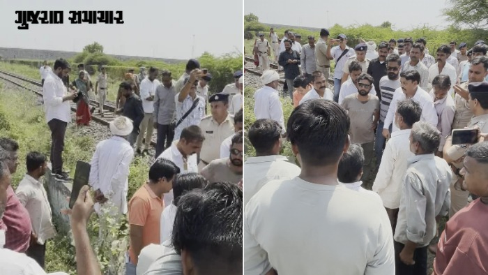 અમરેલી: કડિયાળી ગામે પાણી ભરાવાની સમસ્યાથી ત્રસ્ત ગ્રામજનો રેલવે ટ્રેક પર ઉતર્યા, ટ્રેન રોકી વિરોધ નોંધાવ્યો