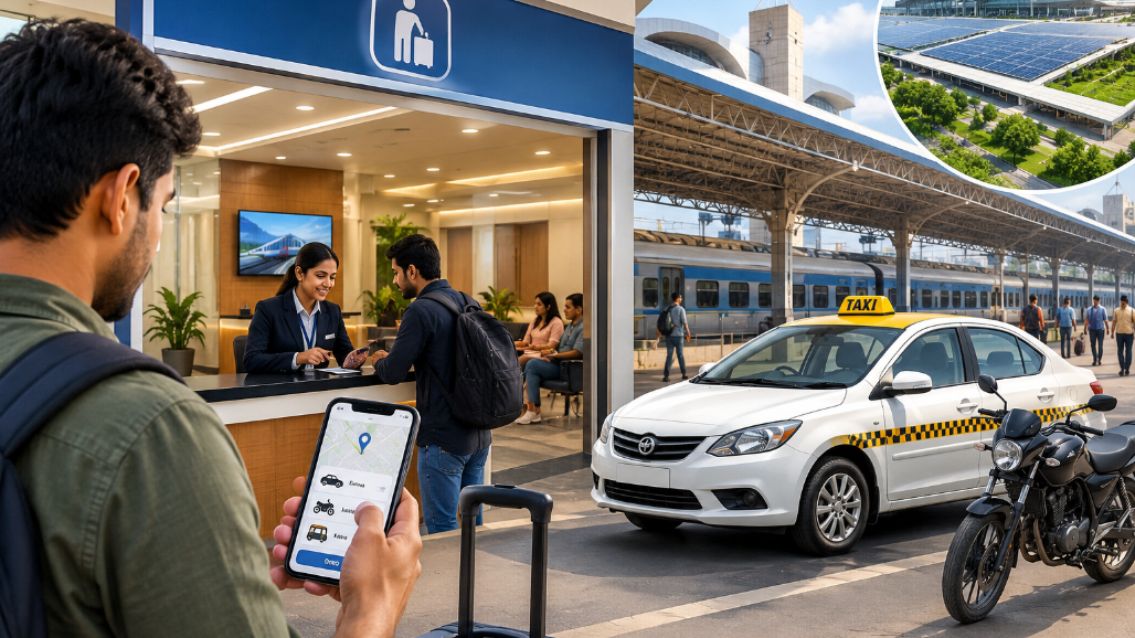 'No More Searching for Rides Outside': Ahmedabad and Sabarmati Railway Stations Get Travellers’ Lounges for Taxi and Bike Bookings