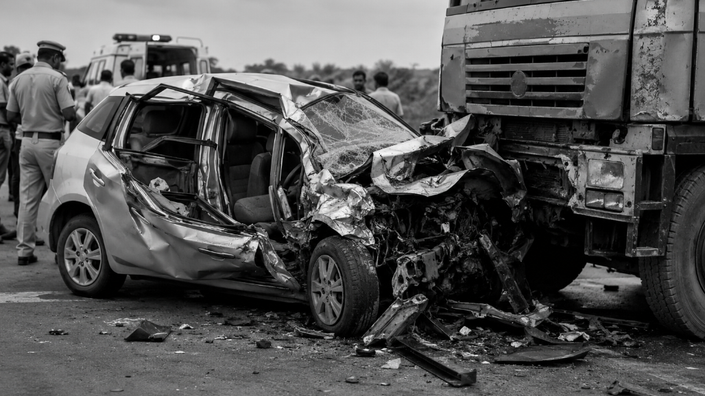Six Killed in Car-Truck Collision in Rajasthan's Churu, Baby Girl Critical