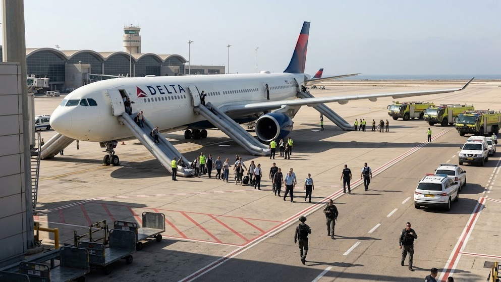 Delta Flight Bomb Threat: New York–Tel Aviv Plane Evacuated After Landing at Ben Gurion Airport