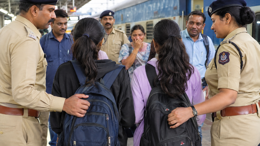 Mumbai Police and Ahmedabad Railway Police Rescue Two Missing Schoolgirls at Sabarmati Station