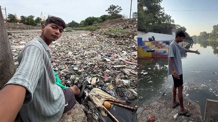 VIDEO: 'મારી મહેનત પર પાણી...', 8 મહિના સુધી નદી સાફ કરી ત્યાં લોકોએ ફરી કચરાનો ઢગલો કરી દીધો