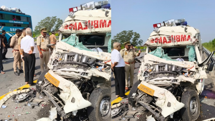 Four Killed As Ambulance Carrying Soldier’s Mortal Remains Crashes Into Truck In UP