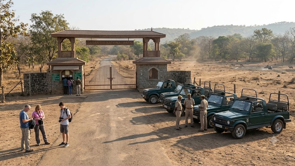 Gir Safari Draws Few Tourists on Opening, 124 Permits Go Unbooked On First Day