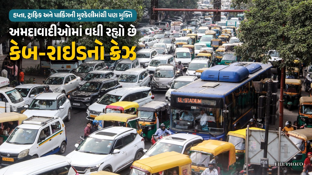અમદાવાદમાં ટ્રાફિક-પાર્કિંગની મુશ્કેલીઓના કારણે કેબ, રાઇડ અને સાયકલનો ક્રેઝ, લોકોની મુસાફરીની આદત બદલાઈ