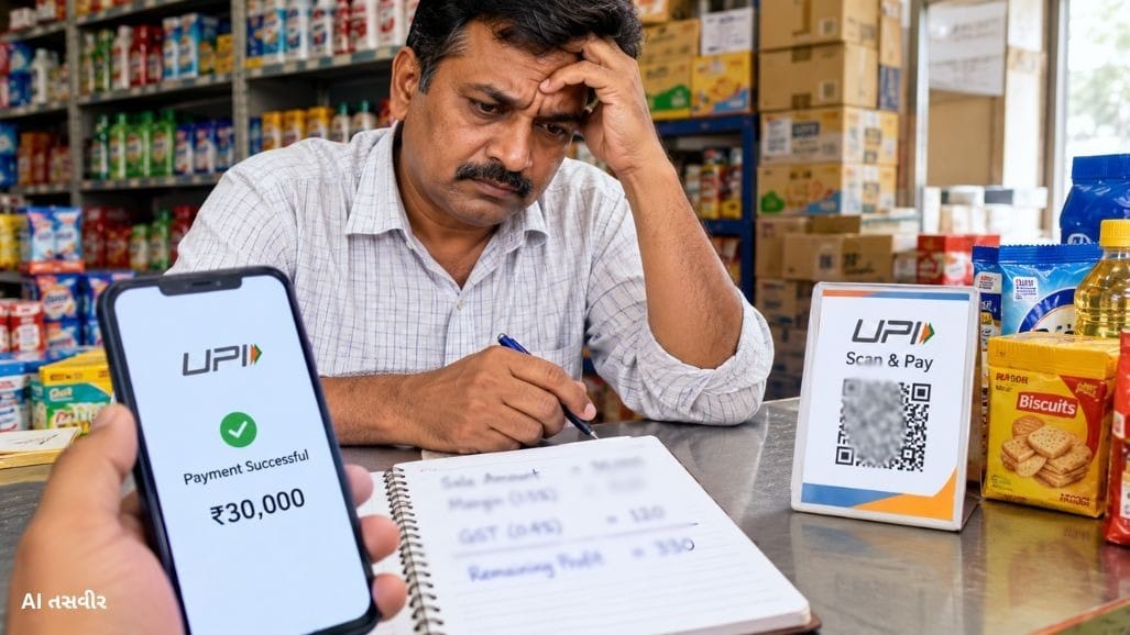 UPI ચાર્જિસ: હોલસેલરના નફા પર GST નો બોજ, વેપારીઓમાં રોષ
