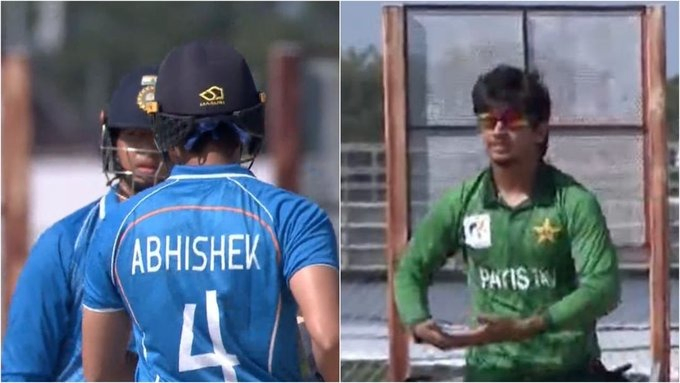 IND vs PAK ફાઈનલ: પાકિસ્તાની બોલરે 15 વર્ષના વૈભવની મજાક ઉડાવી, અભિષેક શર્માએ આ રીતે આપ્યો જવાબ