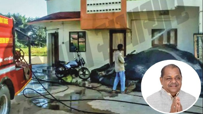 Devgadh Baria Fire Brigade Vehicle Used To Clean Former Minister Bachu Khabad’s House, Video Goes Viral