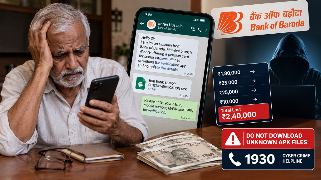 Ahmedabad: 65-Year-Old Man Loses ₹2.40 Lakh To Fake Pension Card Scam, Phone Hacked Through WhatsApp APK