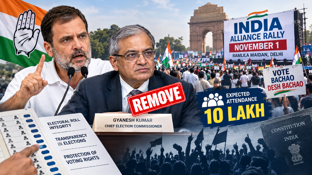 Congress Targets Gyanesh Kumar’s Removal At Nov 1 Delhi Rally, Expects 10 Lakh Protesters