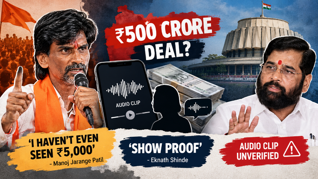 ₹500-Crore Bombshell Rocks Maha Politics: Jarange Drops Audio Clip After Eknath Shinde Says ‘Show Proof’
