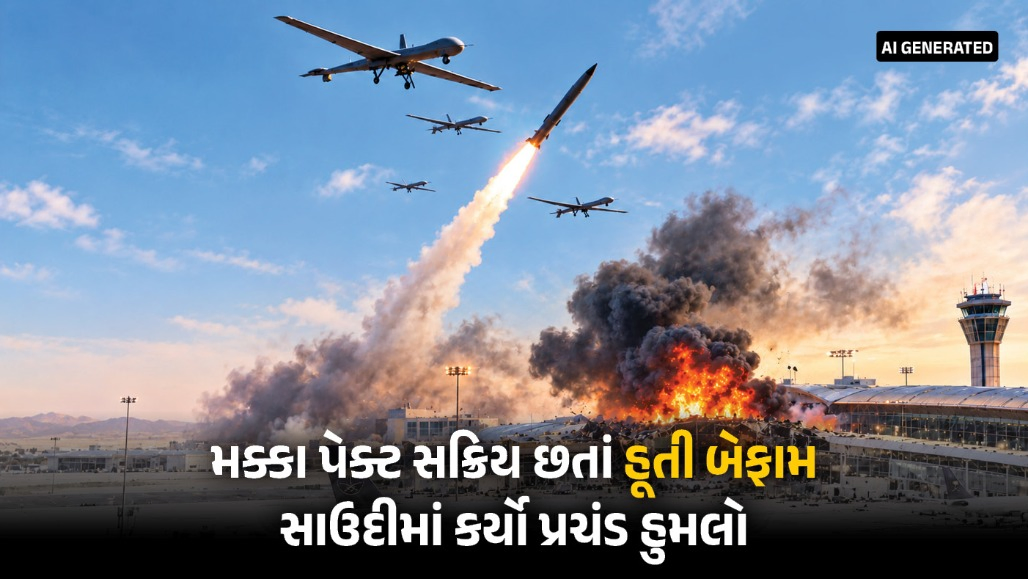 પાકિસ્તાનની એન્ટ્રી છતાં હુથી બેફામ, સાઉદીના 3 ઍરપૉર્ટ પર ડ્રોન-મિસાઇલથી ધડાધડ હુમલા