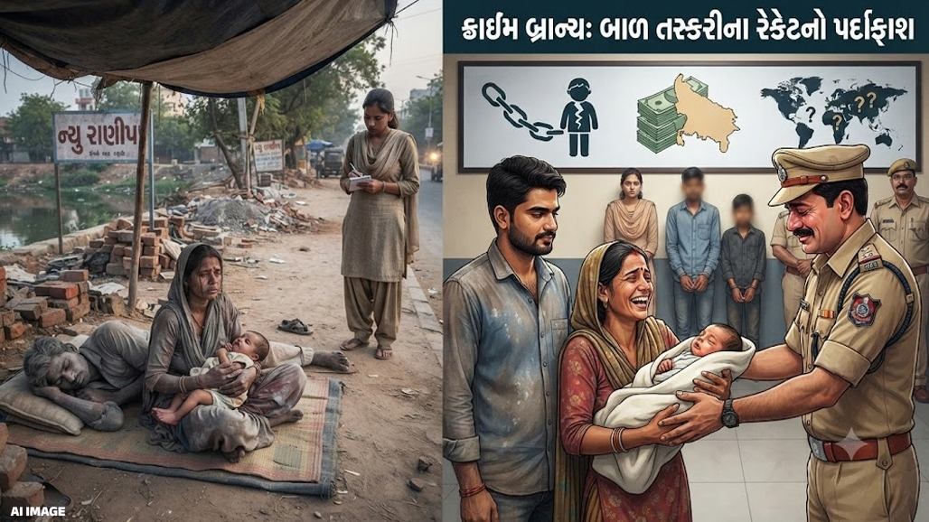 અમદાવાદમાં શ્રમિક દંપતીના 37 દિવસના બાળકને 6 લાખમાં વેચવા જતા 4 આરોપી ઝડપાયા